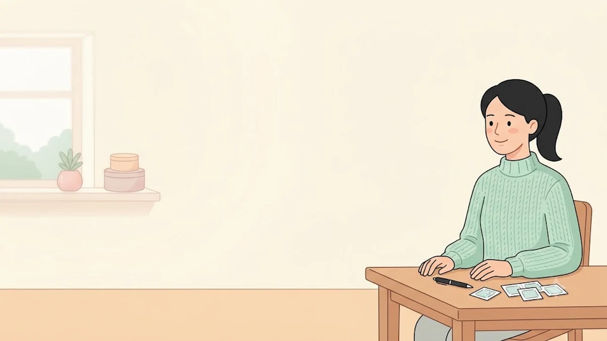다이어트 주사 실전 가이드, 식탁에서 펜과 알코올 솜을 준비하는 장면