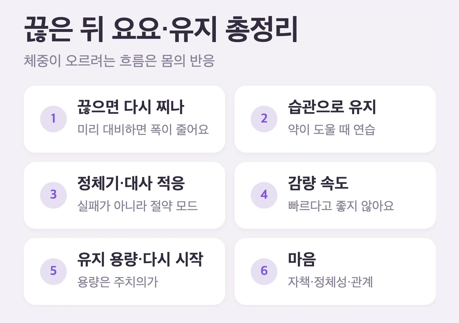 다이어트 주사 끊은 뒤 요요 유지 총정리 6가지, 끊으면 다시 찌나, 습관으로 유지, 정체기와 대사 적응, 감량 속도, 유지 용량과 다시 시작, 마음