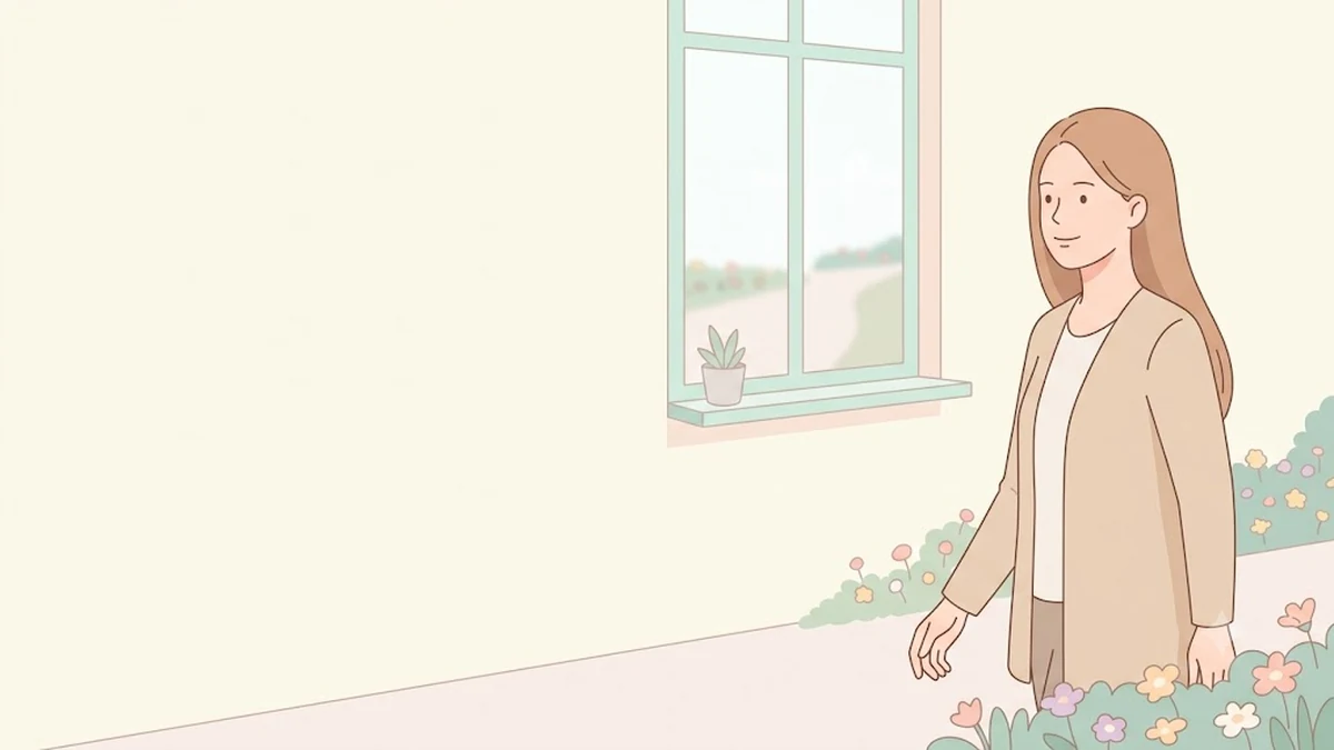 다이어트 주사 끊은 뒤 유지, 아침 산책길에서 걷는 장면