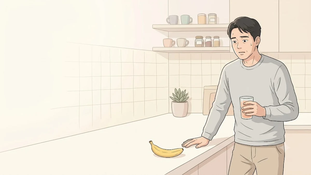 마운자로 저혈당, 위고비 저혈당, 다이어트 주사 저혈당 대처, 주스를 마시는 사람